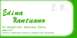 edina mantuano business card